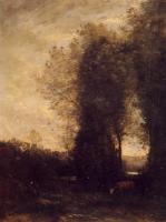 Corot, Jean-Baptiste-Camille - A Cow and its Keeper